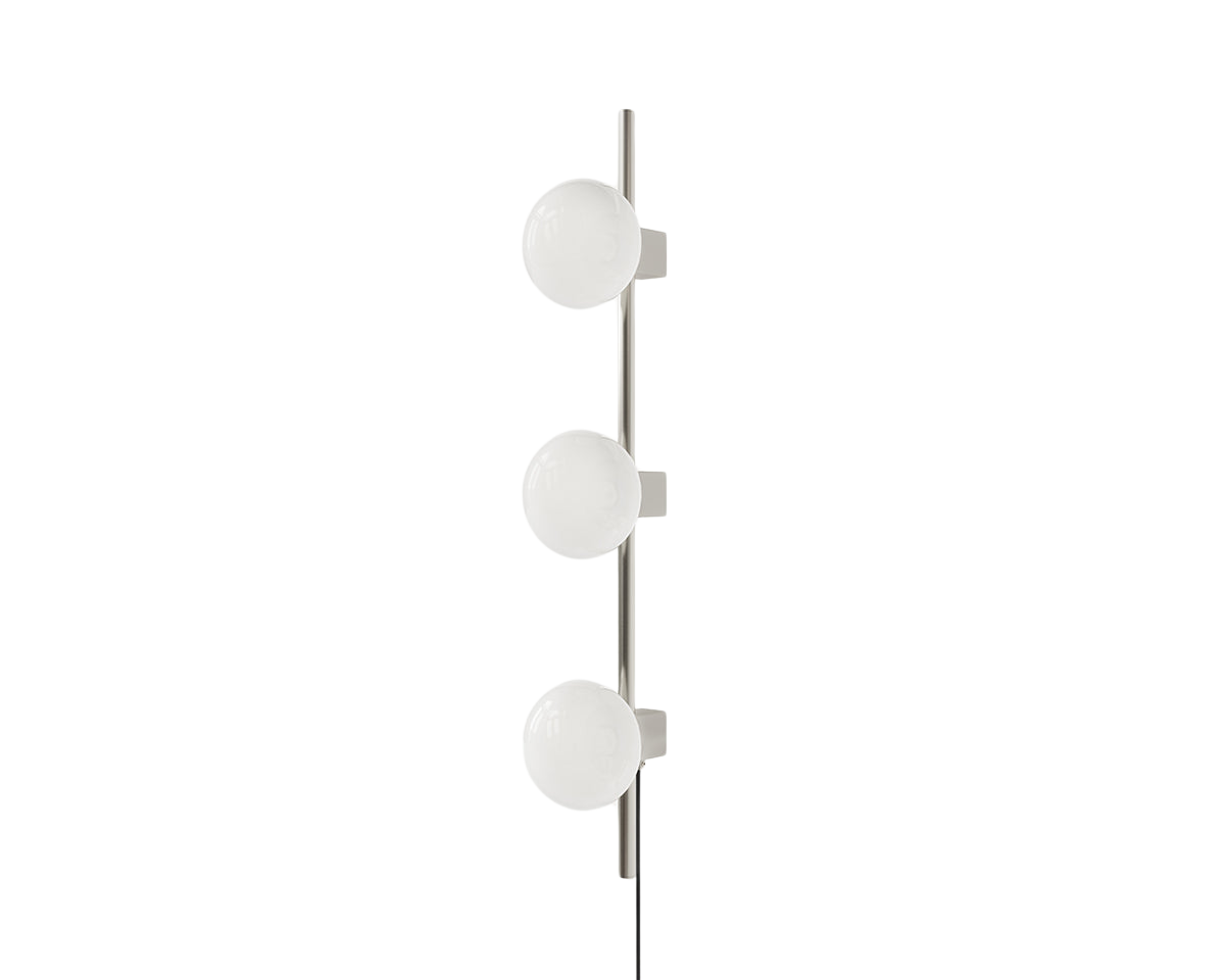 Ovoid Wall Lamp | Stainless Steel | Triple